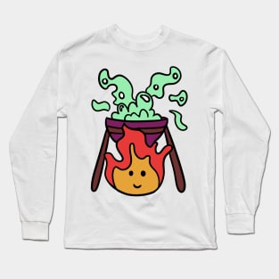 Cute fire cooking a potion Long Sleeve T-Shirt